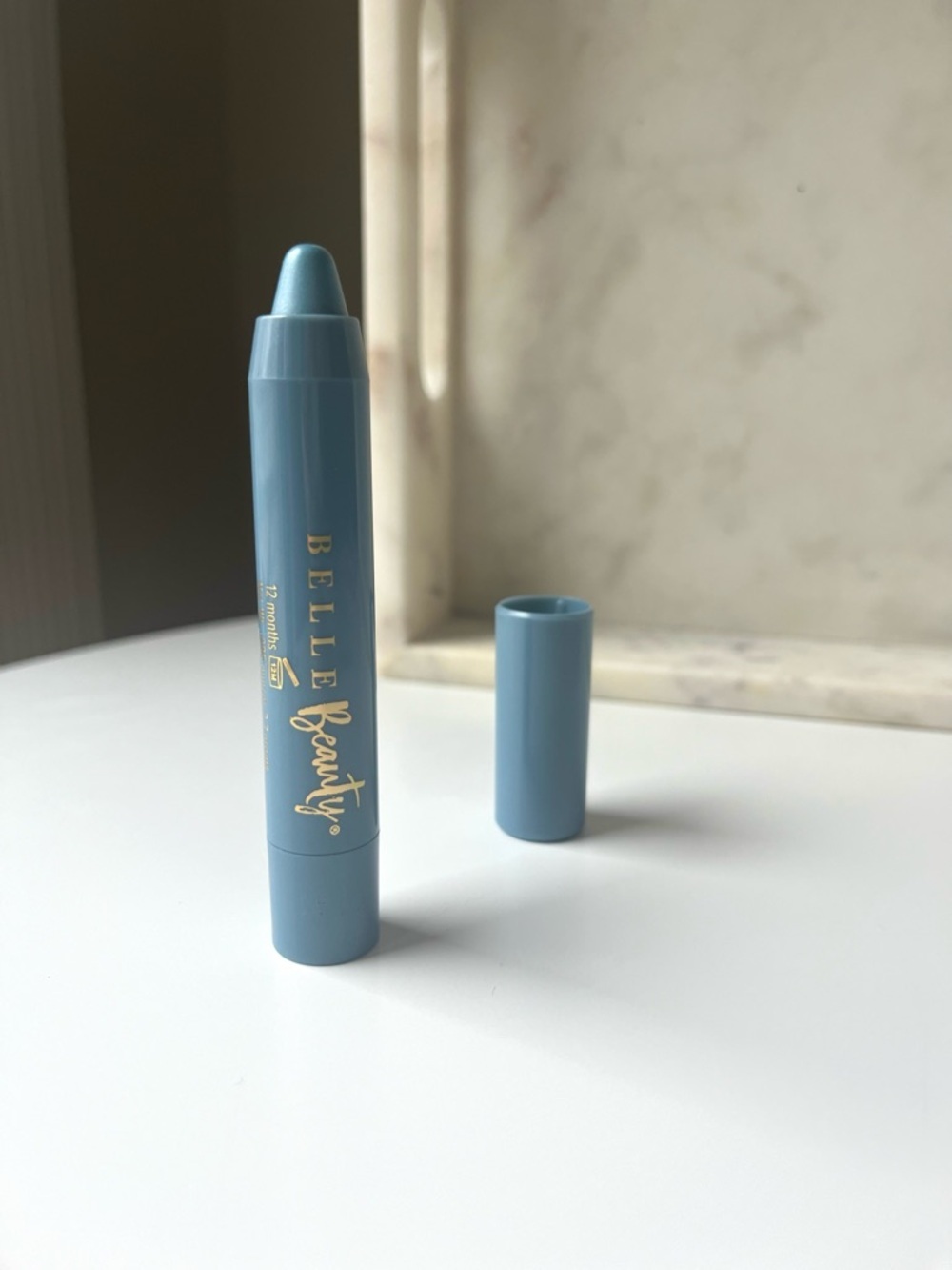 💜 BELLE BEAUTY So Shady Shadow Stick, Long Wear, Sky Blue NEW